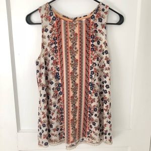 Xhilaration Floral Small Tank Top